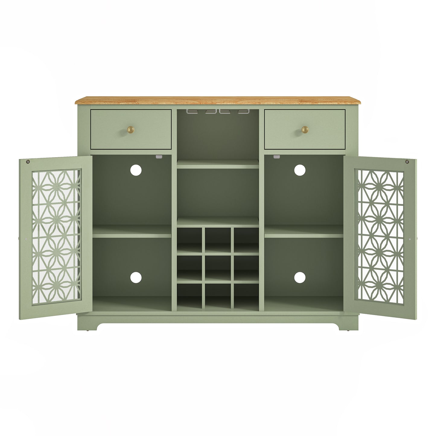 Festivo FWC23319 47" Wine Cabinet-Green