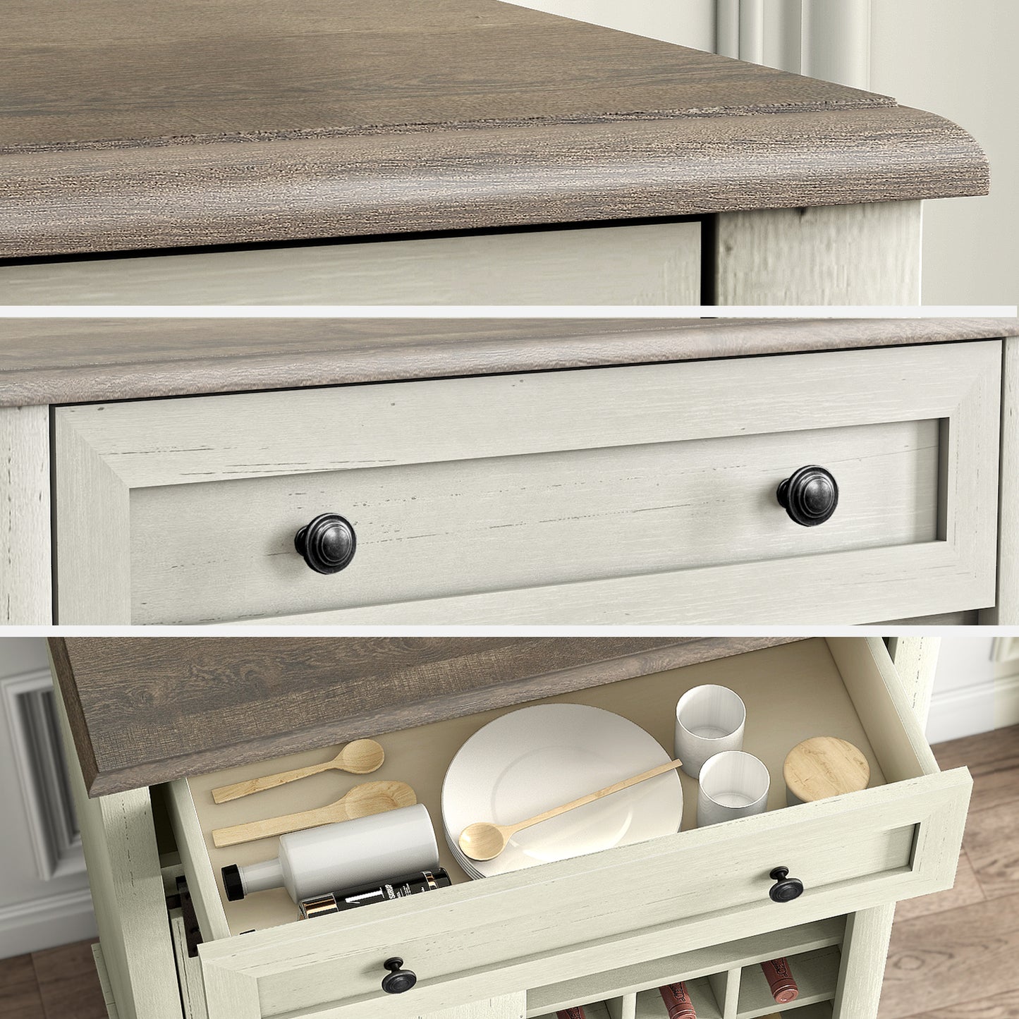 Festivo FWC23428 32" Wine Cabinet-White