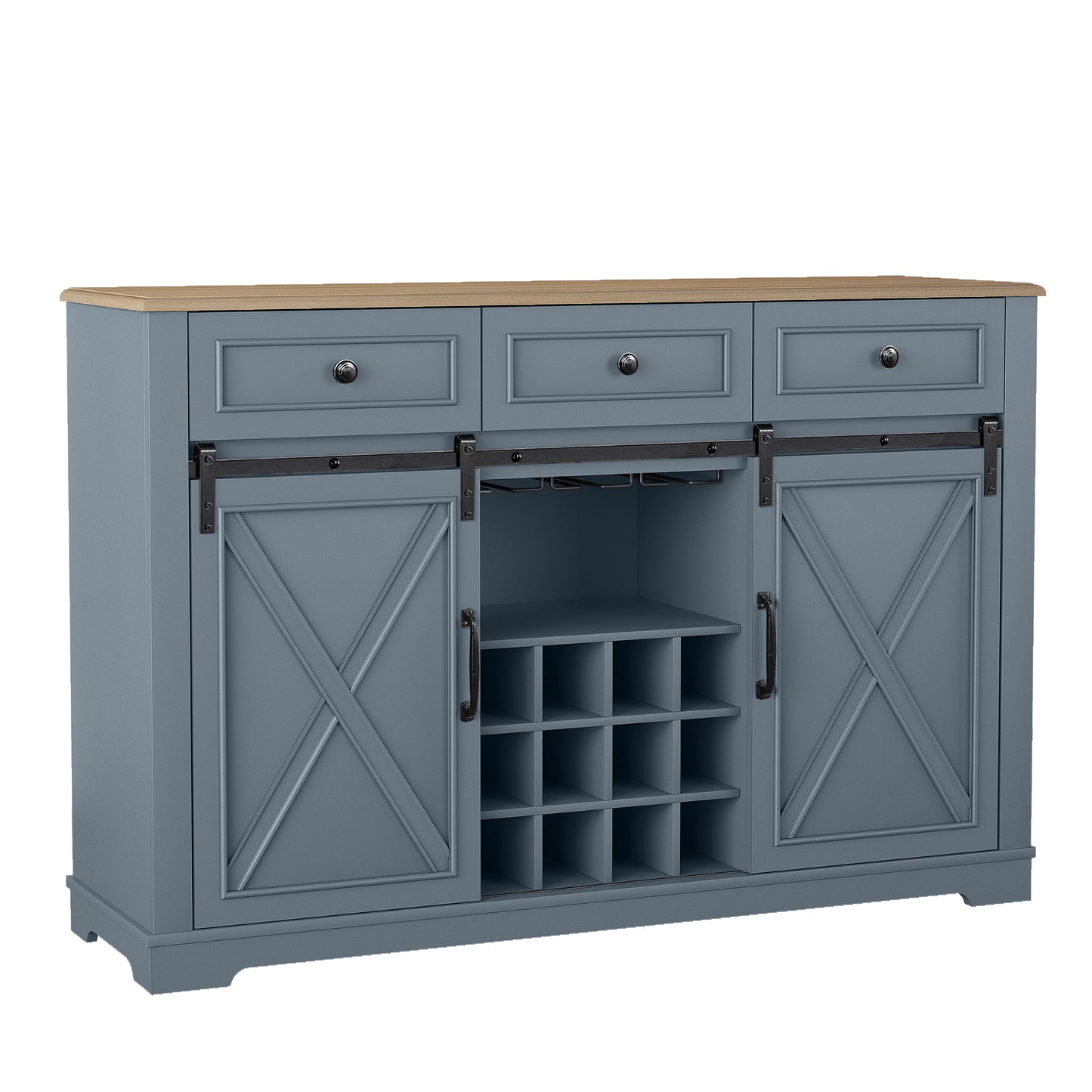 Festivo  FWC23511 54" Wine Cabinet-Blue