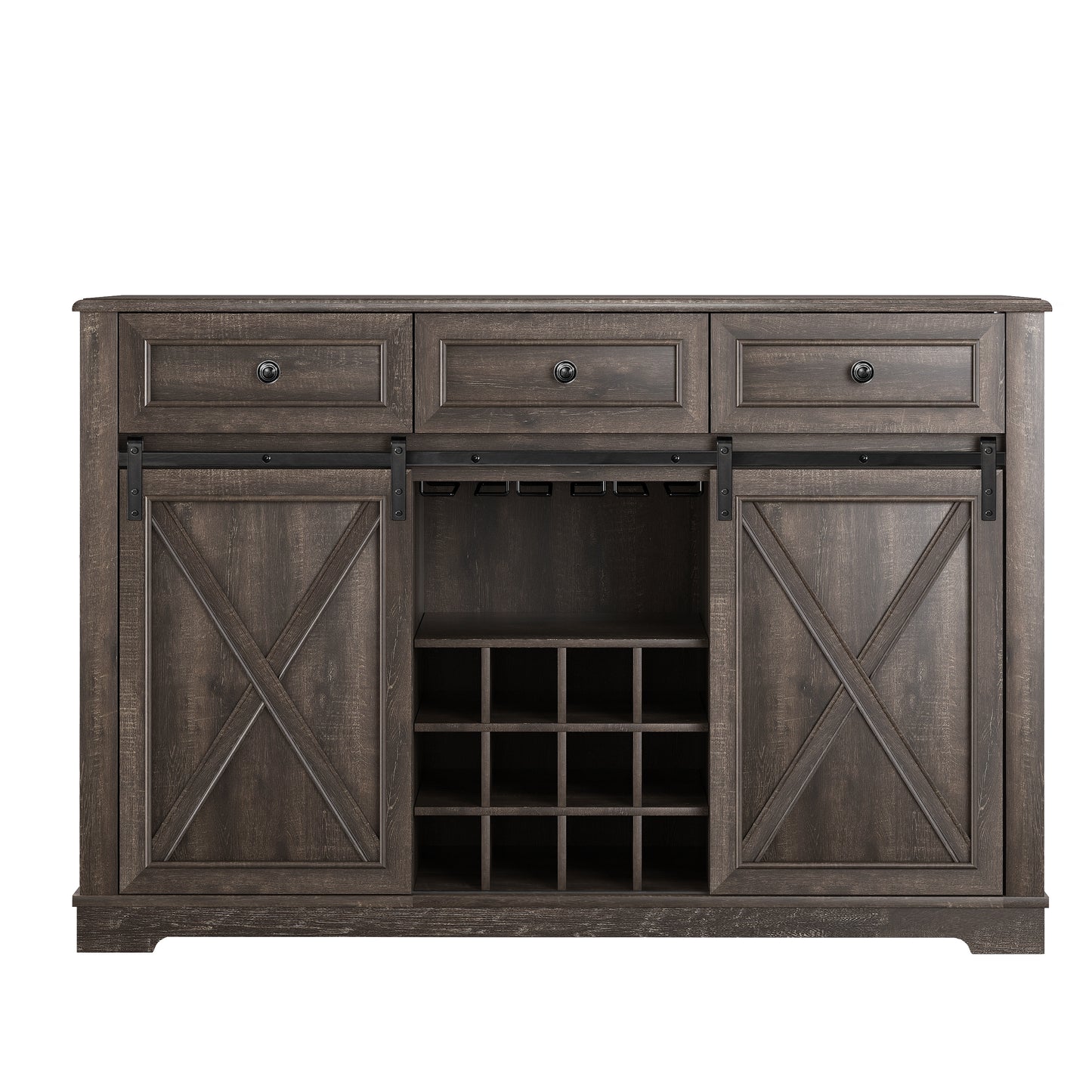 Festivo FWC23512 54" Wine Cabinet-Brown