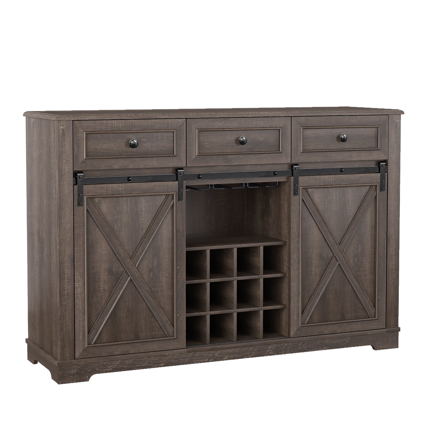 Festivo FWC23512 54" Wine Cabinet-Brown
