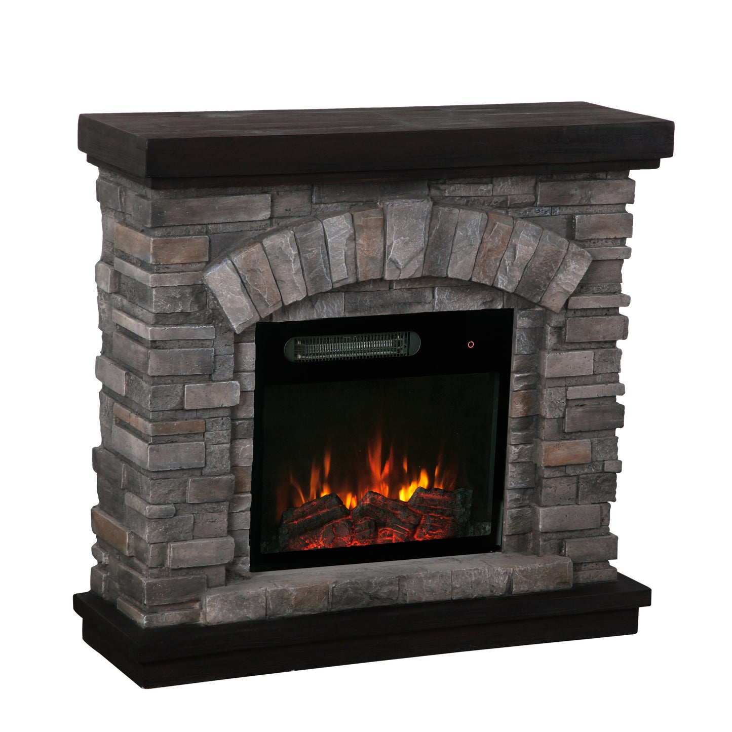Festivo FFP20141 36" Electric Fireplace Mantel with Faux Brick-Grey